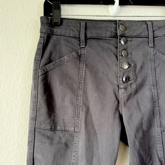 Pistola Button Fly Skinny Pants Gray Stretch Utility High Rise Sz 27 Casual Y2K - Picture 4 of 6
